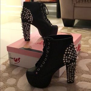 Jeffrey Campbell Spike Lita in black/silver